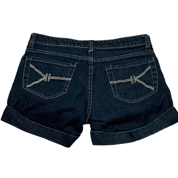 Heidi Klum by Jordache Cuffed Blue Denim Shorts, size 27 - Picture 3 of 9